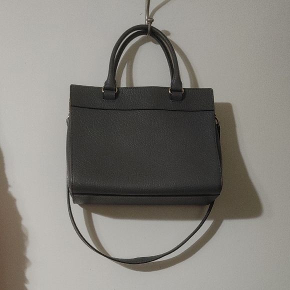 NWOT! Kate Spade Charcoal Gray Romy Perri Lane Leather Perforated Satchel - Picture 3 of 5